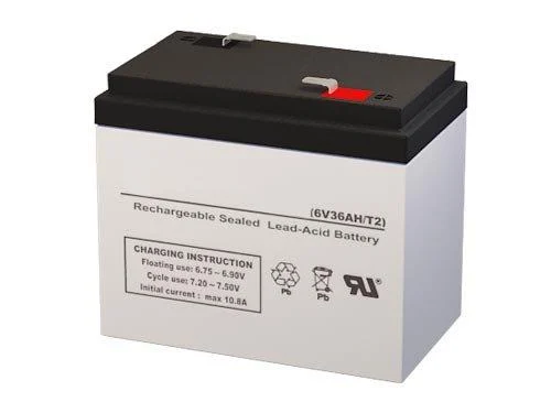 SigmasTek LP6-36-T2 6V 36Ah SLA Replacement Battery with F2 Terminals