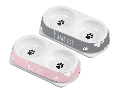 Trendy Pet Double Diner Easy Clean Double Use Bowl (Pink) - Hos imports