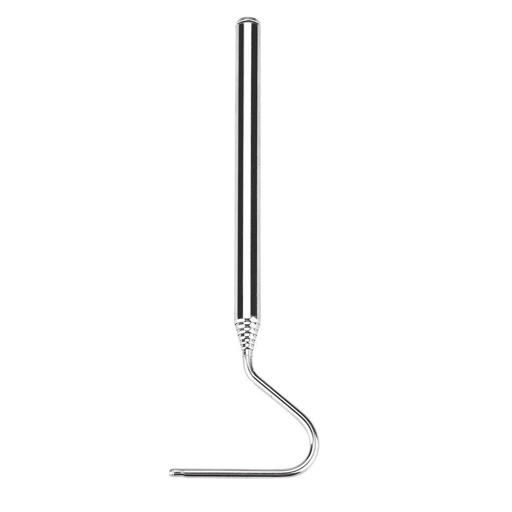 Zerodis Extendable Snake Capture Hook Stainless Steel Telescoping Snake Catcher Reptile Capture Hook for Reptile Catching Controlling Moving Small Animals