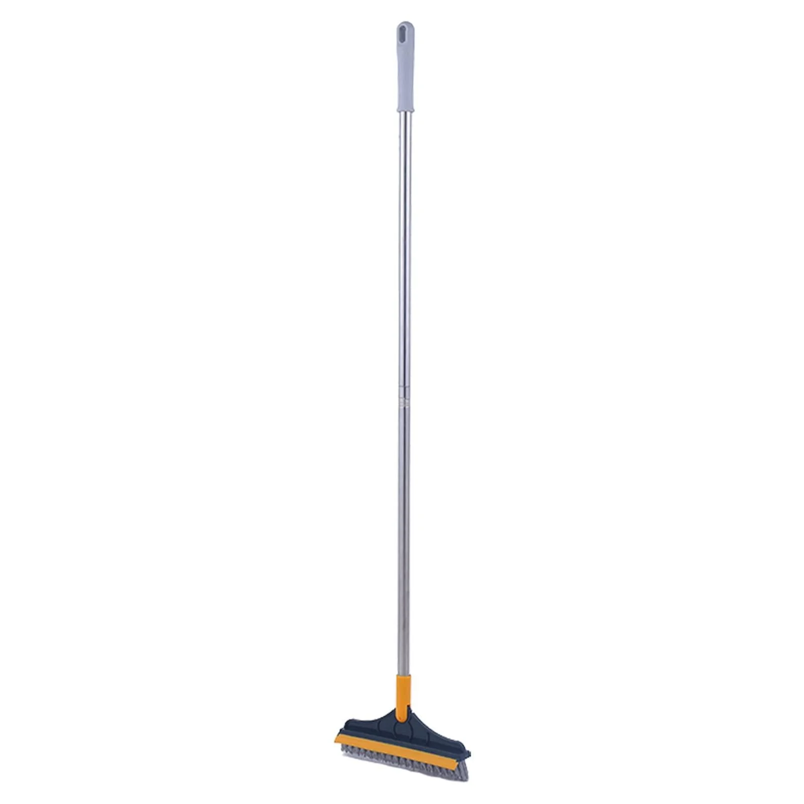 Floor Scrub Brush with Long Handle - 2 in 1 Cleaning Scrub Brush - Adjustable V-Shaped Floor Brush Scrubber 120 Degree Triangular Rotating Brush Head