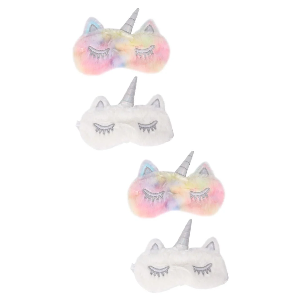 Beaupretty 4 Pcs Unicorn Eye Patch Cartoon Sleep Stickers White Plush