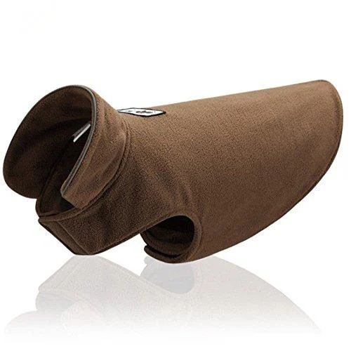 Ecent winter coat for dogs fleece warm for dogs in winter M brown