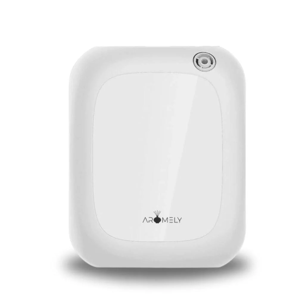 Smart Bluetooth Nebulizing Aromatherapy Scent Diffuser Essential Oil Diffuser for Home & Office Waterless Aroma Diffuser Perfect Air Freshener up to 1 500 SQSF with 150ml Oil Bottle (White) - AROMELY