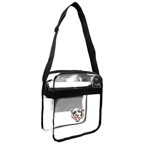 Littlearth NFL Unisex-Adult Stadium Friendly Clear Carryall Crossbody Bag with Team Logo Chicago Bears 12" x 12" x 6" Floral