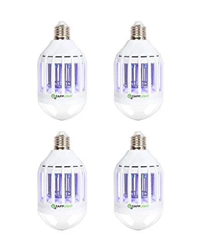 Zapplight ZAP404 Zapplight-Dual LED Lightbulb and Bug Light Zapper Pack of 4