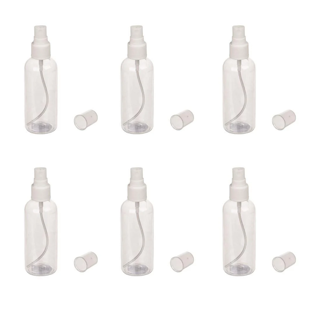 Out of the blue KG spray bottle atomizer empty plastic transparent 100 ml 6 pieces