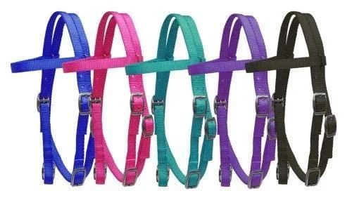 Showman Pony Size Premium Nylon Browband Headstall Black