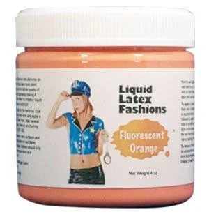 Ammonia Free Liquid Latex Body Paint 8oz Fluorescent Orange - Liquid Latex Fashions