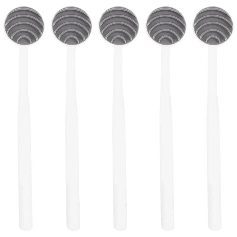 SEWACC 5pcs scraper silicone spatula cleaning brush tool scrubber portable cleaners coating clean brush plastic household brush white