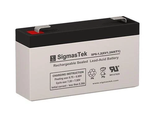 6 Volt 1.2 Amp A50612S Replacement Battery by SigmasTek