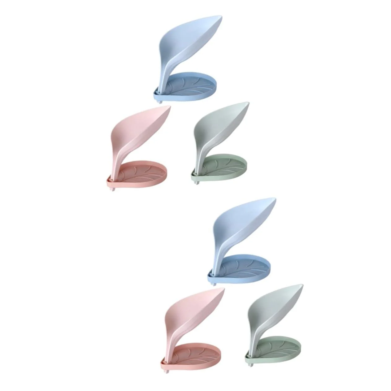 Ciieeo 6 Pcs Soap Draining Dish Double Layer Small Waterfall Soap Dish Shower Soap Container Soap Cases Bath Rinse Cup Bar Soap Holder Travel Soap Dish Decorative Trays Tub
