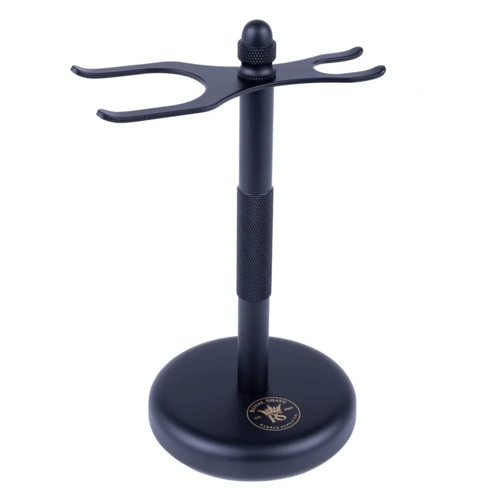 RoyalShave Safety Razor and Brush Stand - Powder Coated Black