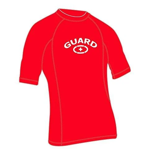 Adoretex Men's UPF 50+ Guard Short Sleeve Rashguard (RSG04M)-Red-XL