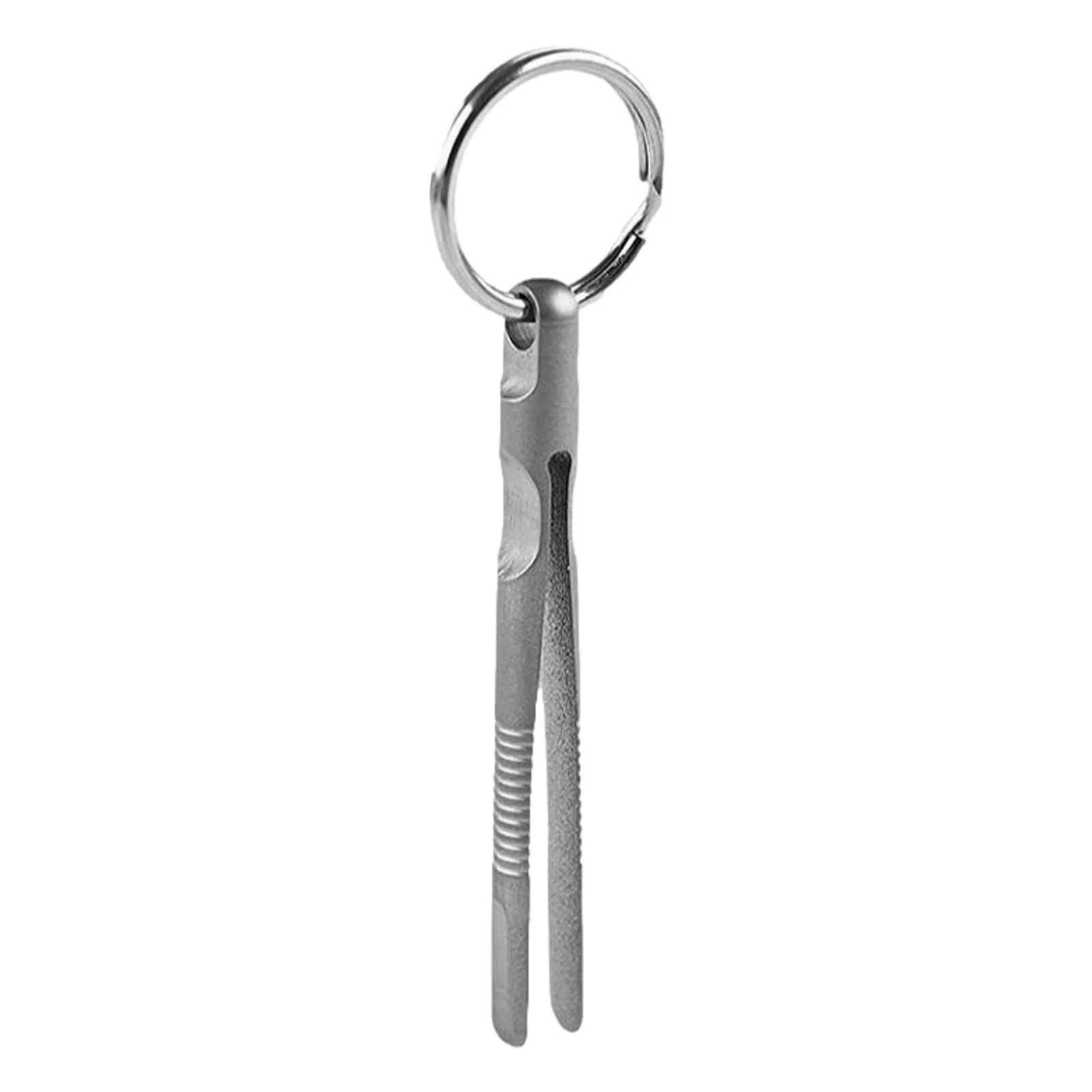 Keychain Tweezer Titanium Alloy Tweezers Wire Cutting Clamps Camping Precision Pliers Outdoor Forceps Durablee Titanium Pluckers Hiking Titanium Tongs for Hiking and Travel - Generic