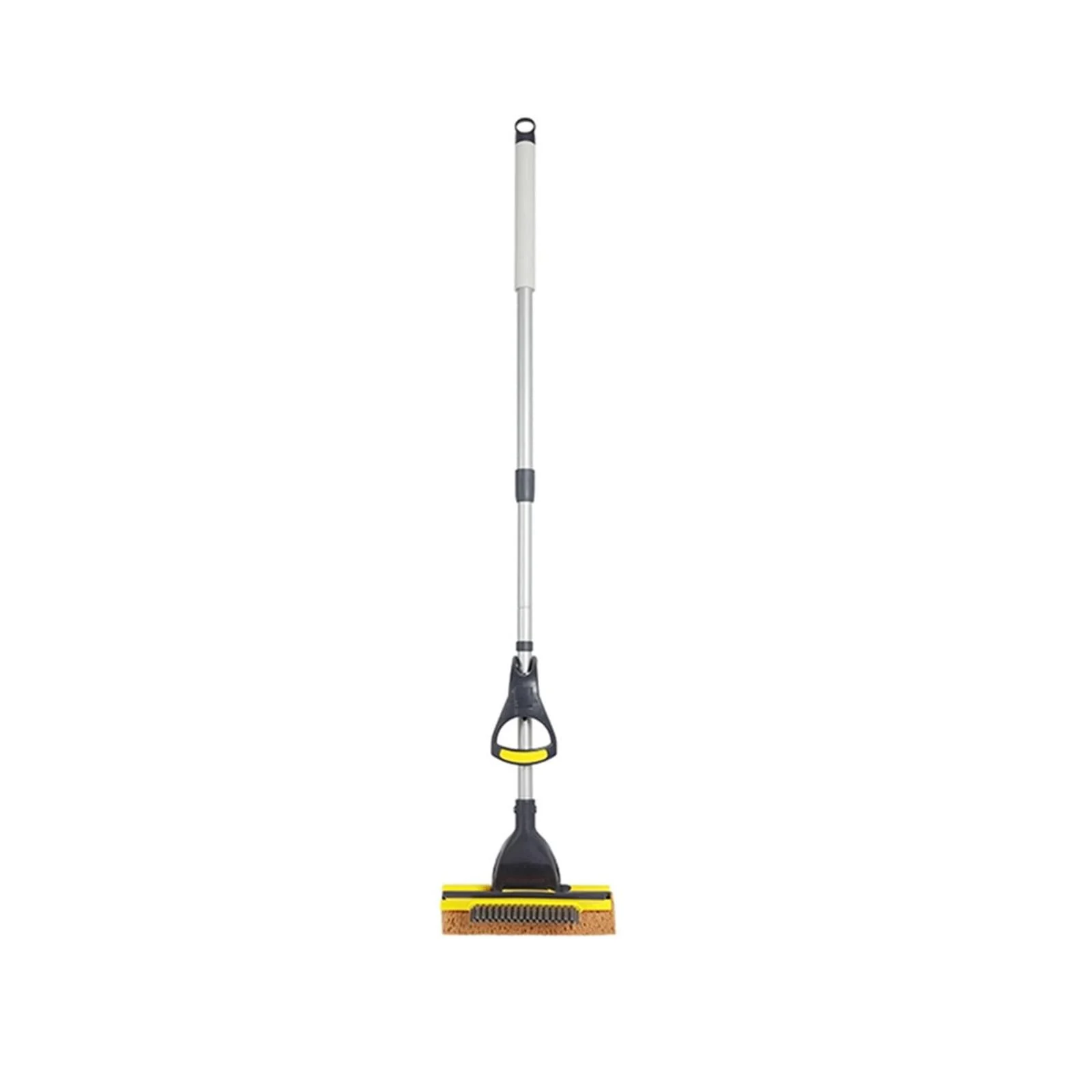 comigeewa #87Htqt Sponge Mop Home Commercial Use Tile Floor Bathroom Garage Cleaning with Total 2 Sponge Heads Squeegee and Extendable