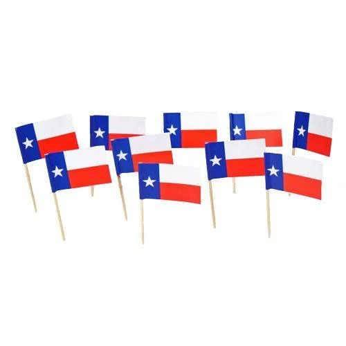 Texas | Texan Flag Toothpicks (100) - LEVADO