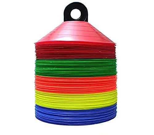 Bluedot Trading Disc Cones, Multiple Quantities and Colors 25 Pack With Holder Multi- Color
