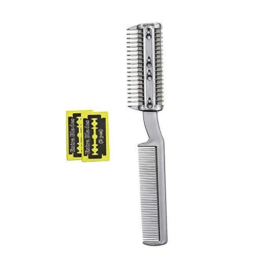 yingte Dongxing Pet Comb,Manual Pet Hair Trimmer with Extra Blades and Comb Grooming Dog Cat Razor Silver