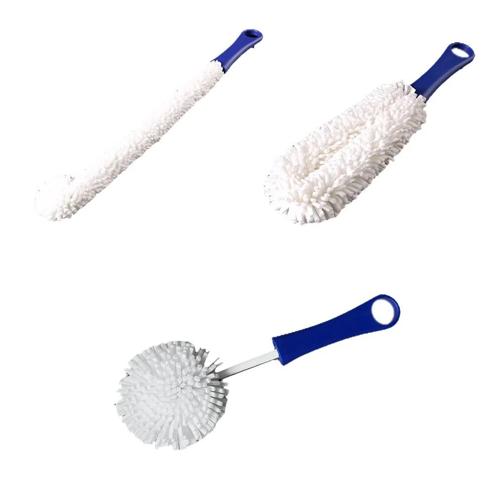 wemee 3 Pieces Wine Decanter Cleaning Brush Flexible Wine for Goblets/Champagne/Cups/Glasses