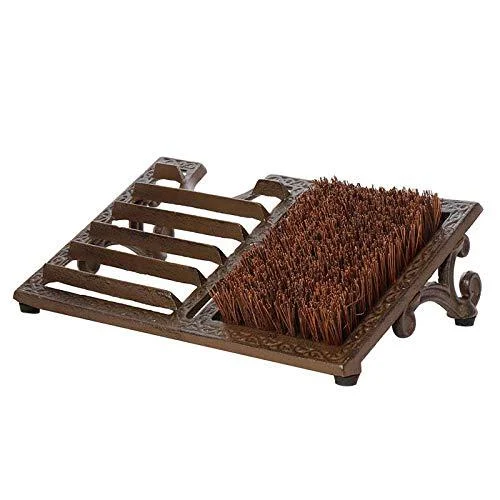 Cast Iron Boot Brush Weighted Shoe Scraper Door Mat (A963) - Dibor