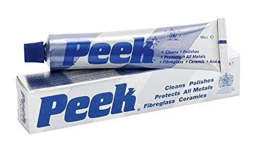 4 Set - Tri-Peek 33001 Metal Polish 50ml Tube Pale Blue