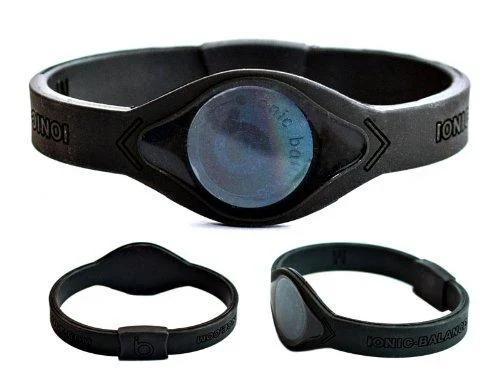 Ionic Balance Bracelet with Obsidian Black Hologram Black Large - 20.5cm / 8.1in