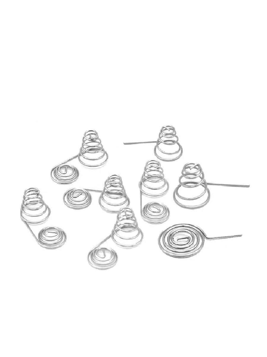 5pcs AAA Battery Positive Negative Conversion Spring Contact Plate AA Battery Nickel Wire Coil Conical Spring (Size : 5pcs Color : 8X23-A)