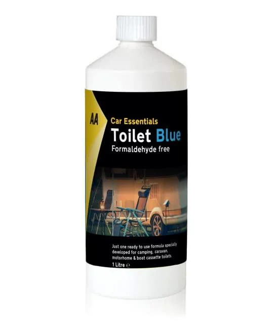AA Car Essentials Toilet Blue Fluid 1 Litre Toilet Cleaner for Caravan and Motorhome Formaldehyde Free