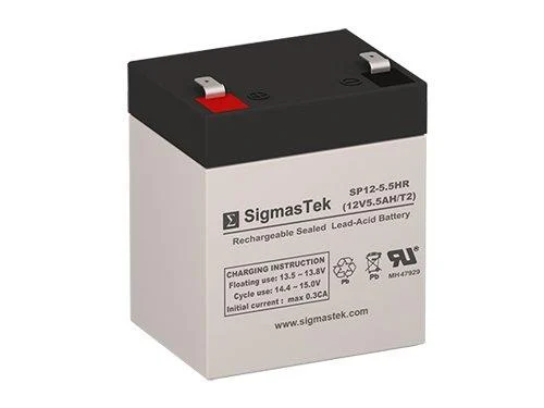 RT1250-F2 12 Volt 5.5 AmpH SLA Replacement Battery with F2 Terminal