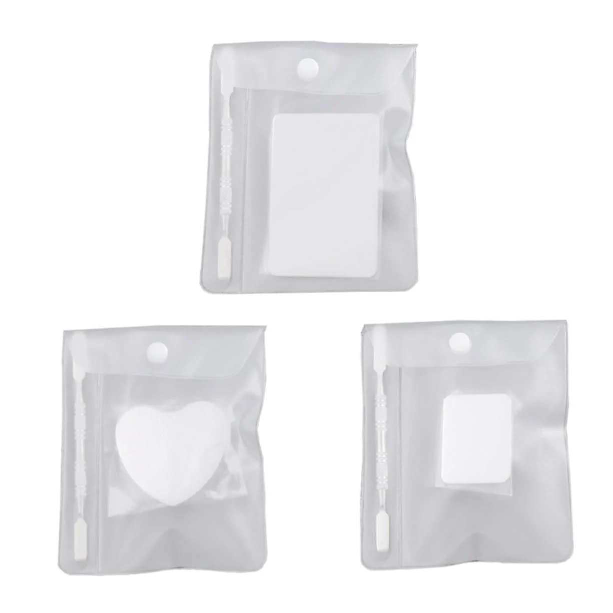 TEHAUX 3 Sets Ring Palette Nail Art Polish Empty Matte Lip Tubes Manicure Nail Rings Nail Color Trays Makeup As Shown 7.6x5.1cm