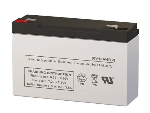 NPX-50 6 Volt 12 AmpH SLA Replacement Battery with F2 Terminal