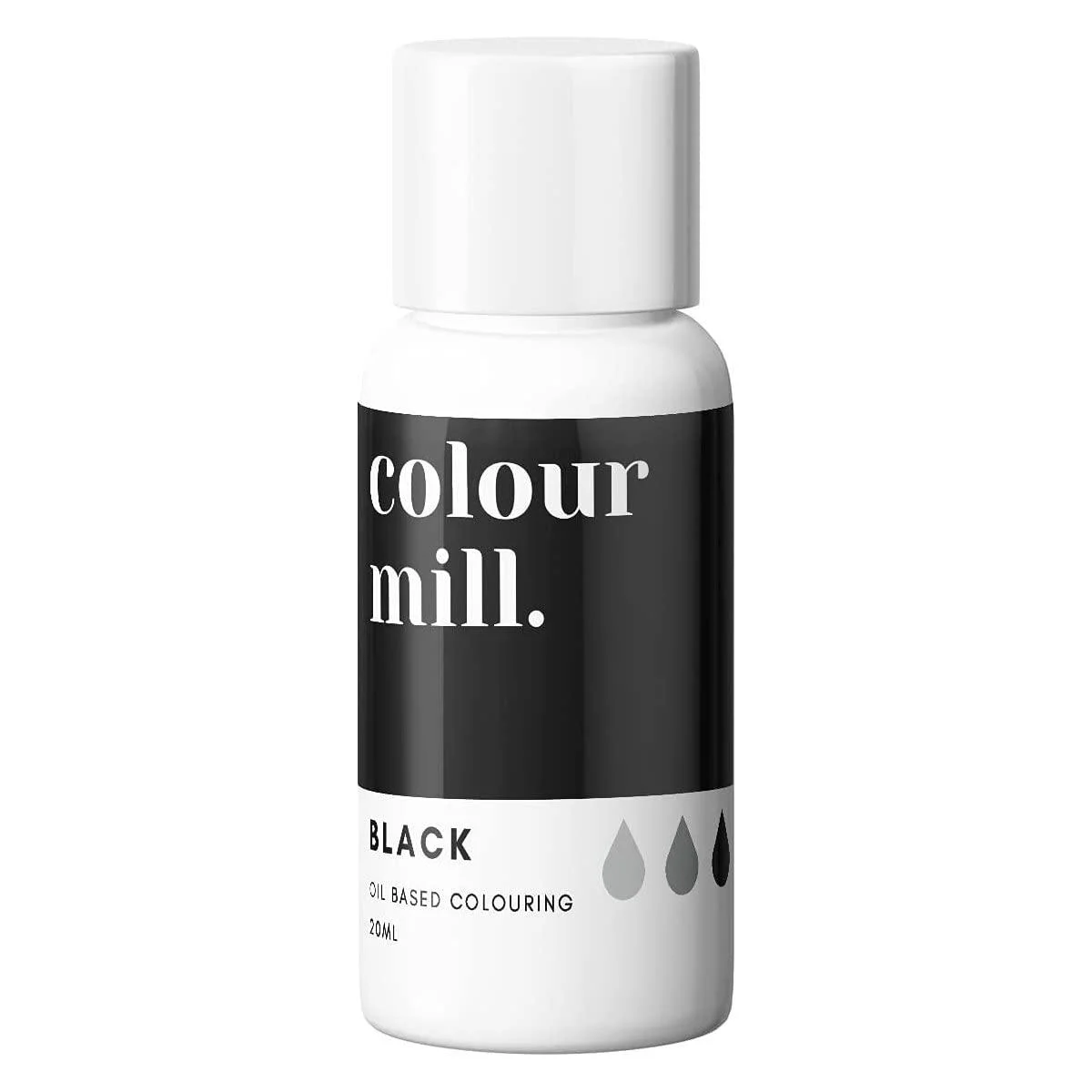 Colour Mill Oil Based Food Colouring 20ml Colours all Icings Chocolate Dough and more (Black)