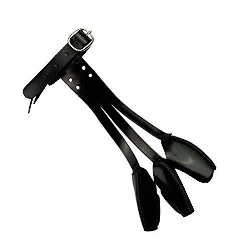 Gloves Shooting Hunting Leather Three Finger Tab Protector Archery Youth Adult Beginner for Recurve Bow L Black - Hunter Ian Archery