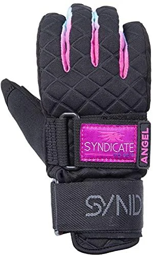HO Syndicate Angel Mens Waterski Gloves Black/Pink Sz L