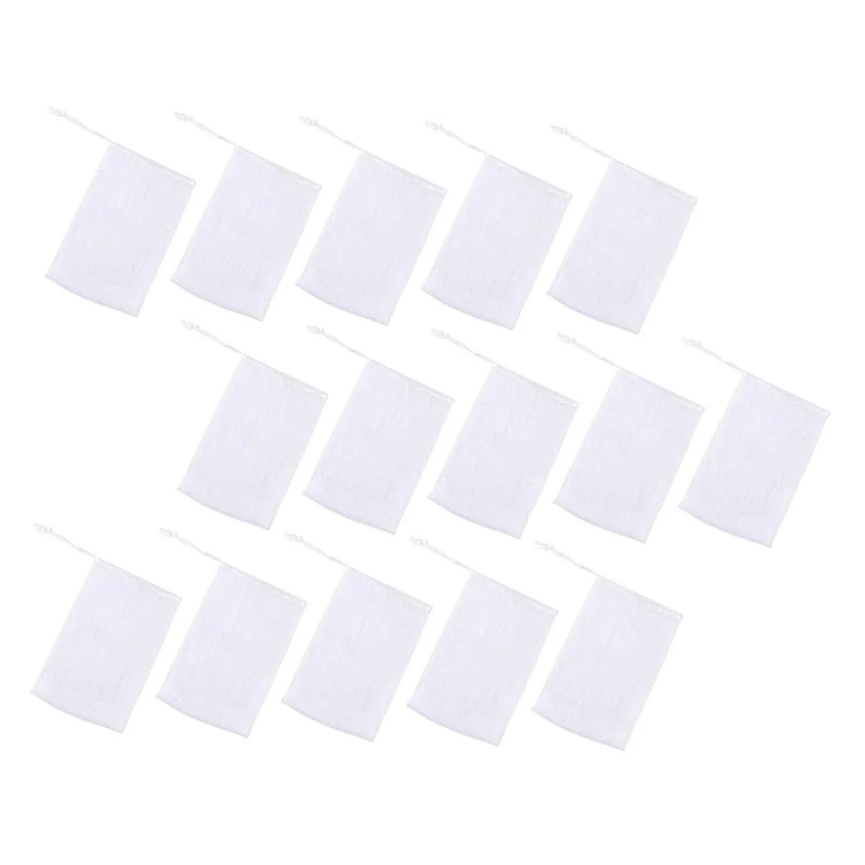 Baluue 50pcs Soap Bag Foam Net Drying Soap Bag Soap Drawstring Pouch Foaming Nets Soap Mesh White or