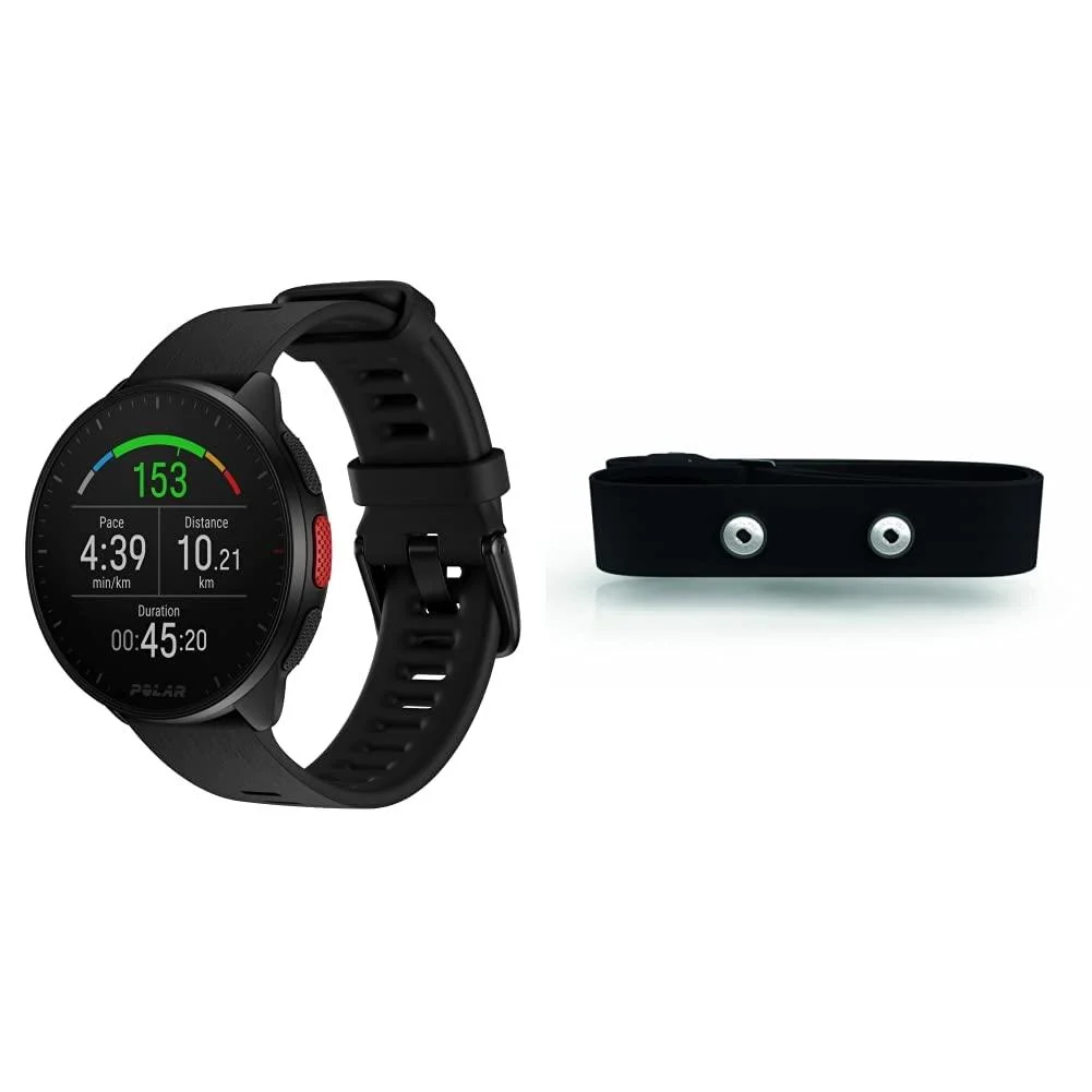 Polar Pacer Pro - Professional GPS running clock - Ultralight design with handy keys - New training program & recreational functions - Pulse knife - Improved display contrast - Music control Night Black Pacer
