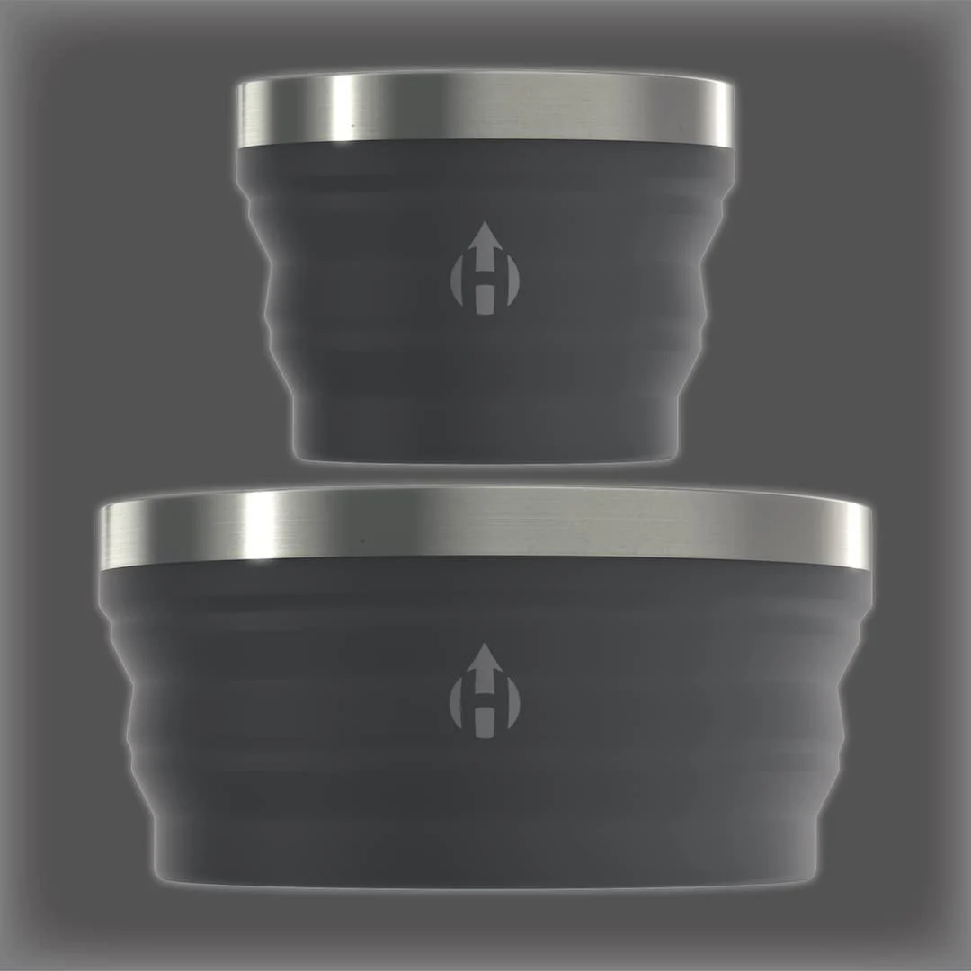 HYDAWAY Collapsible Bowl Set | 2-Pack | Jet Black