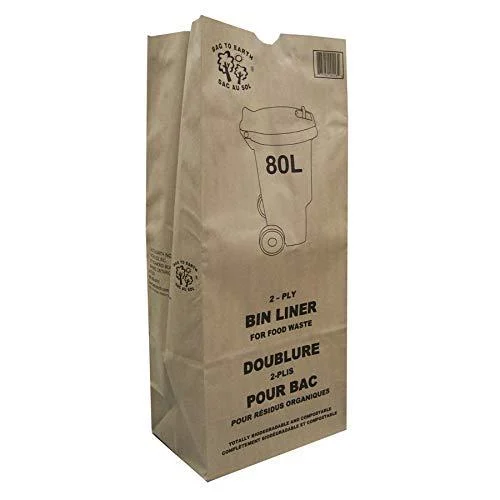 4 X 10 Pack 80L 2 Ply Extra Large Paper Compost Bags (40 Total Units) - Bag To Earth