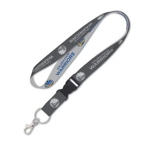 Wincraft Golden State Warriors Lanyard with Detachable Buckle, 1" - Blue and Grey