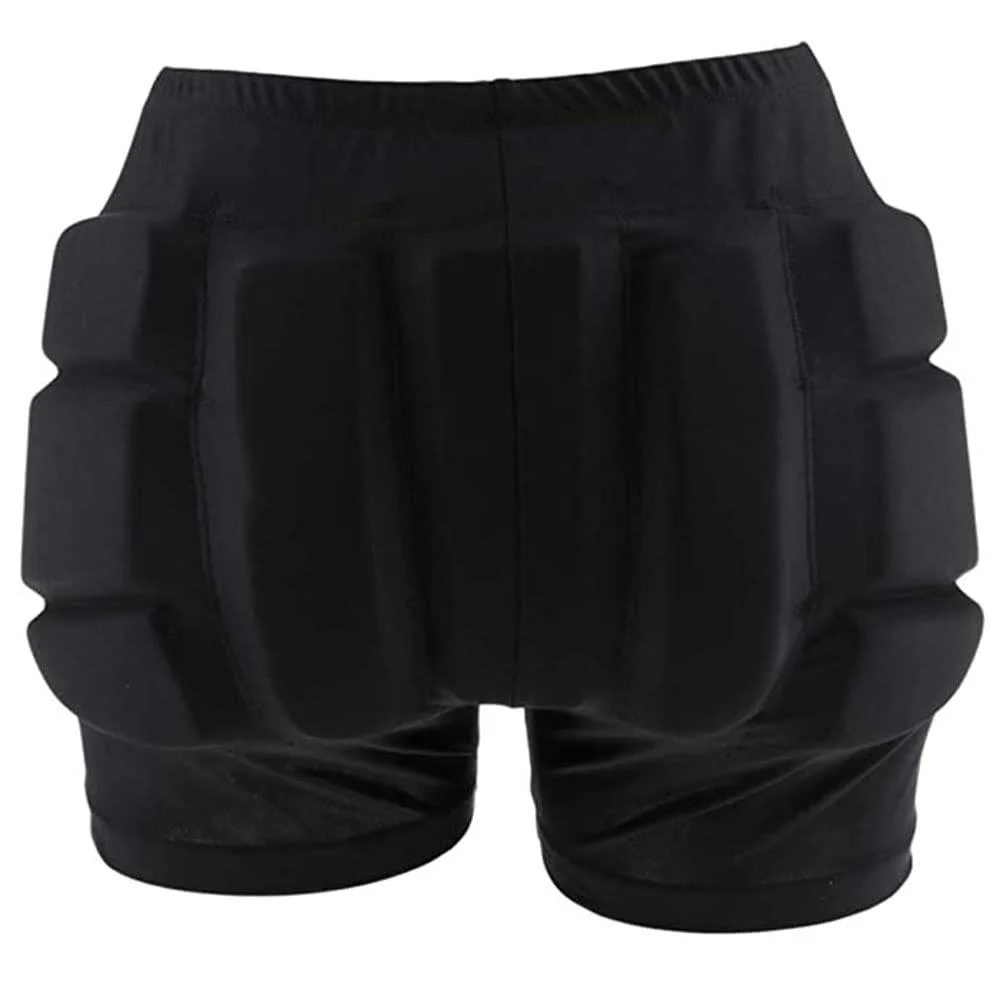 LIUHUO Hip Pad Protector Padded Shorts for Guard Ski Roller Skating Snow Crash Butt Pads for Hips Tailbone & Butt black Small