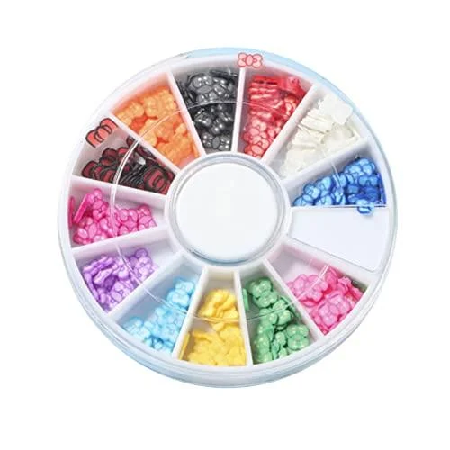 1 Box Nail Slice Fruit Flower Shape 3D Effect Ultra Thin Polymer Mixed Nail Art Slime DIY Charms for Female