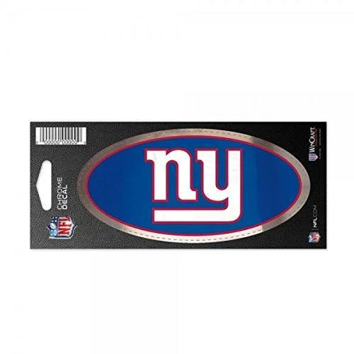 New York Giants Official NFL Sticker Chrome in 7.6 x 17.7 cm - Wincraft