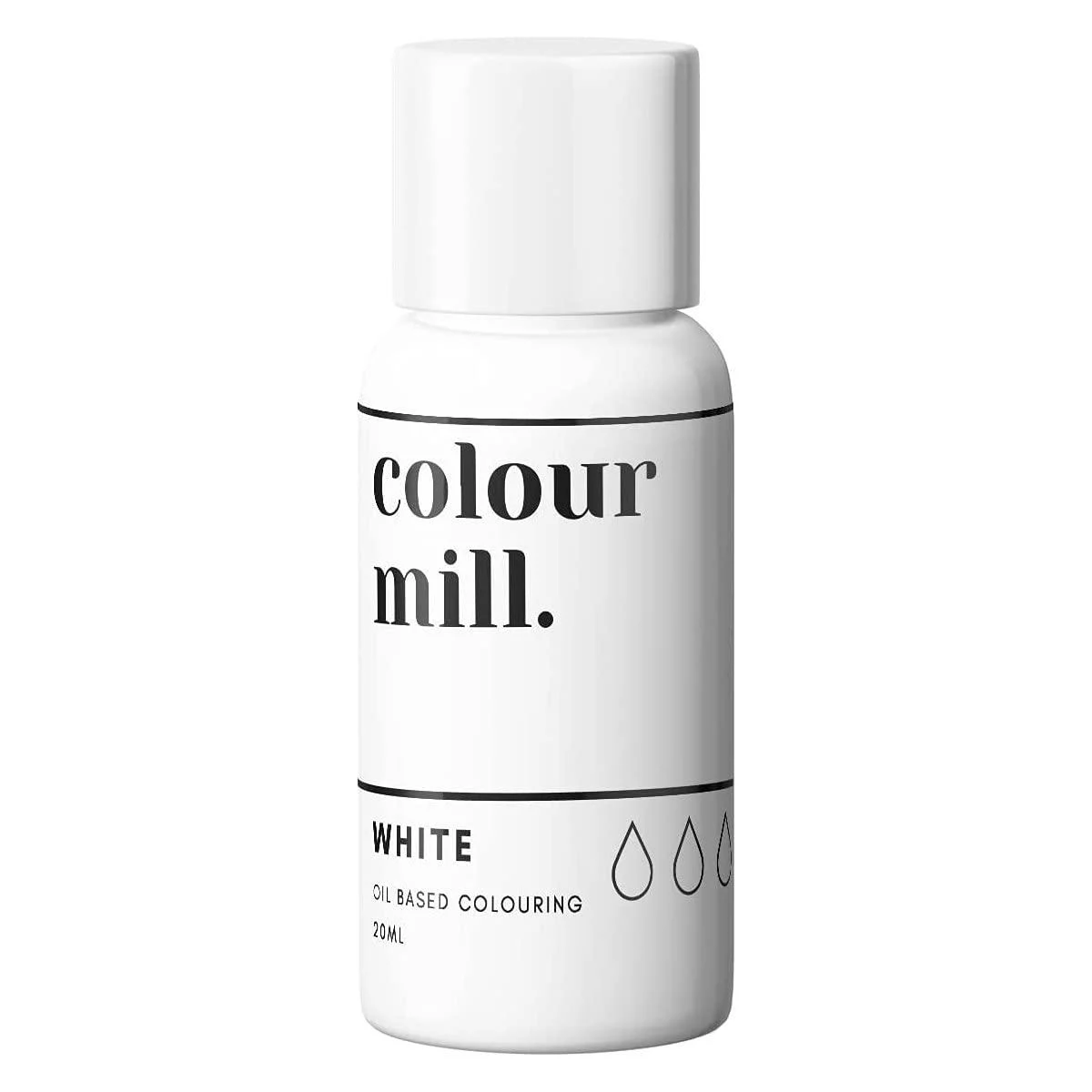 Colour Mill Oil Based Next Genertion Edible Food Paint Colouring for Buttercream Fondant Sugarpaste Icing and Chocolate - White 20ml