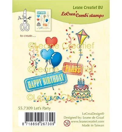 Lecreadesign Combi Clear Stamp Let S Party - Leane Creatief