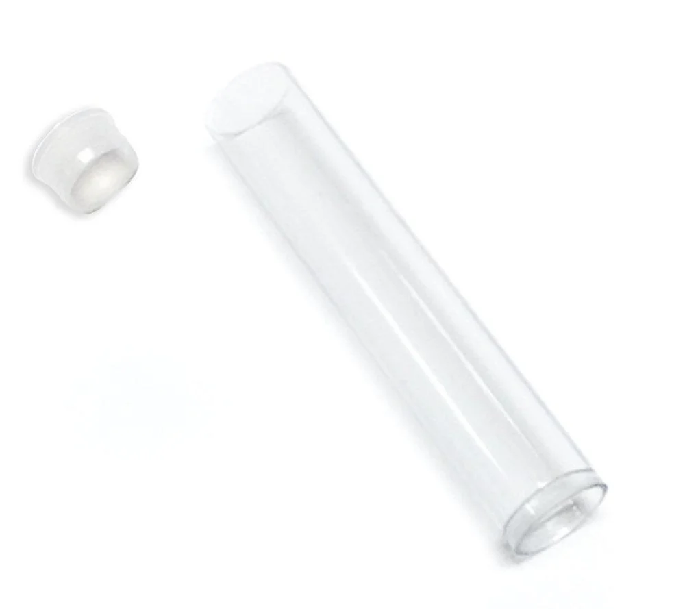 Sova 3" Clear Round Tubes and caps 9/16" (10)