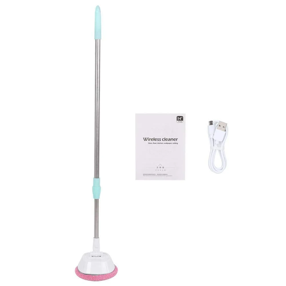 Electric Telescopic Cleaner Window Wiping Ceiling Door Floor Mopping Cleaning Tool USB Rechargeable Window Cleaner Floor Cleaner(Red) - CHICIRIS