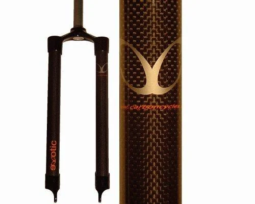 eXotic Rigid Carbon Mountain Bike Fork, Disc Specific 42.5cm for 26in MTB Wheel - CarbonCycles