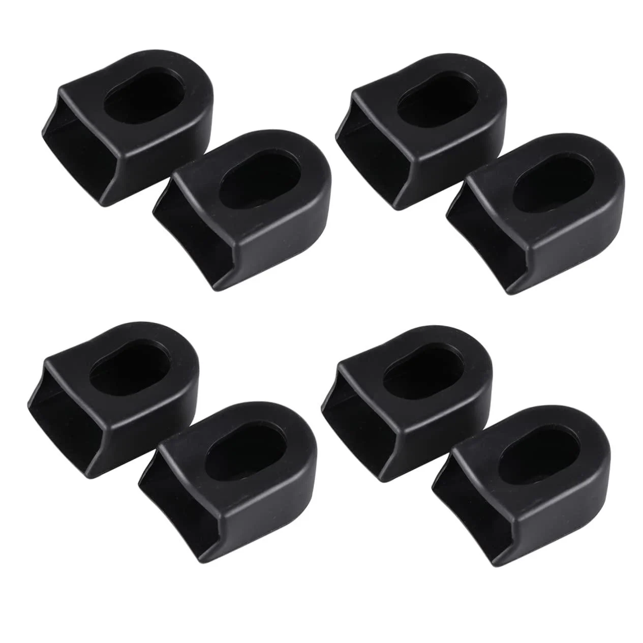Besportble 8-hour crank cuff made of silicone crank arm cover crank boot MTB crank protection Racing bike gel crank setter crankcass made of rubber crankcap cable rope buckle black 4x3.5cm