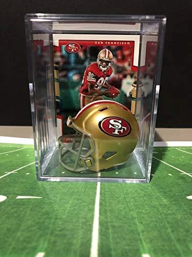 San Francisco 49ers NFL Helmet Shadowbox w/Jerry Rice card - Riddell