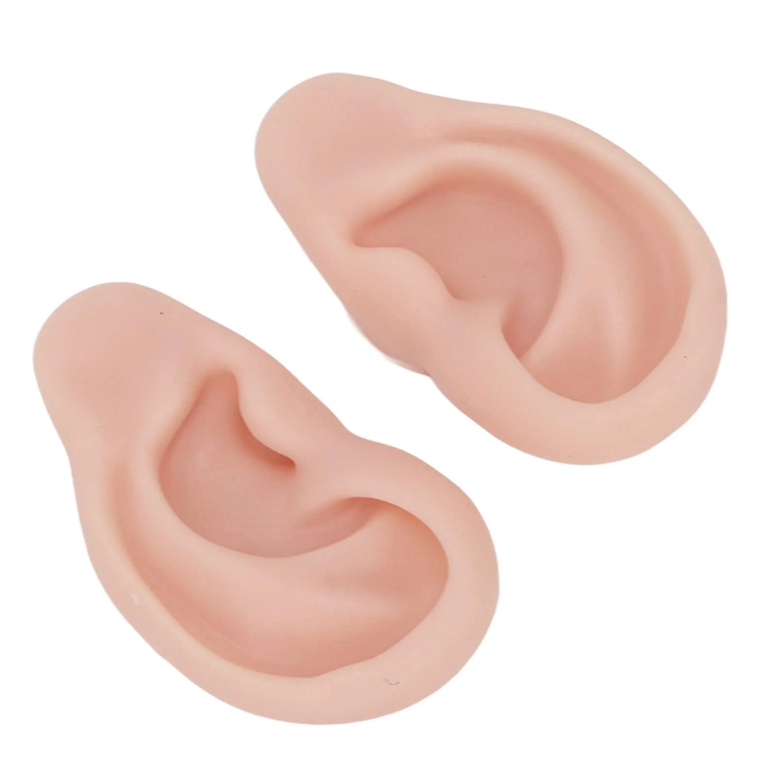 1 Pair Silicone Ear Model Soft Flexible Simulation Ear Model for Earrings Ear Piercing Practice (Medium Skin Color) - ?HURRISE